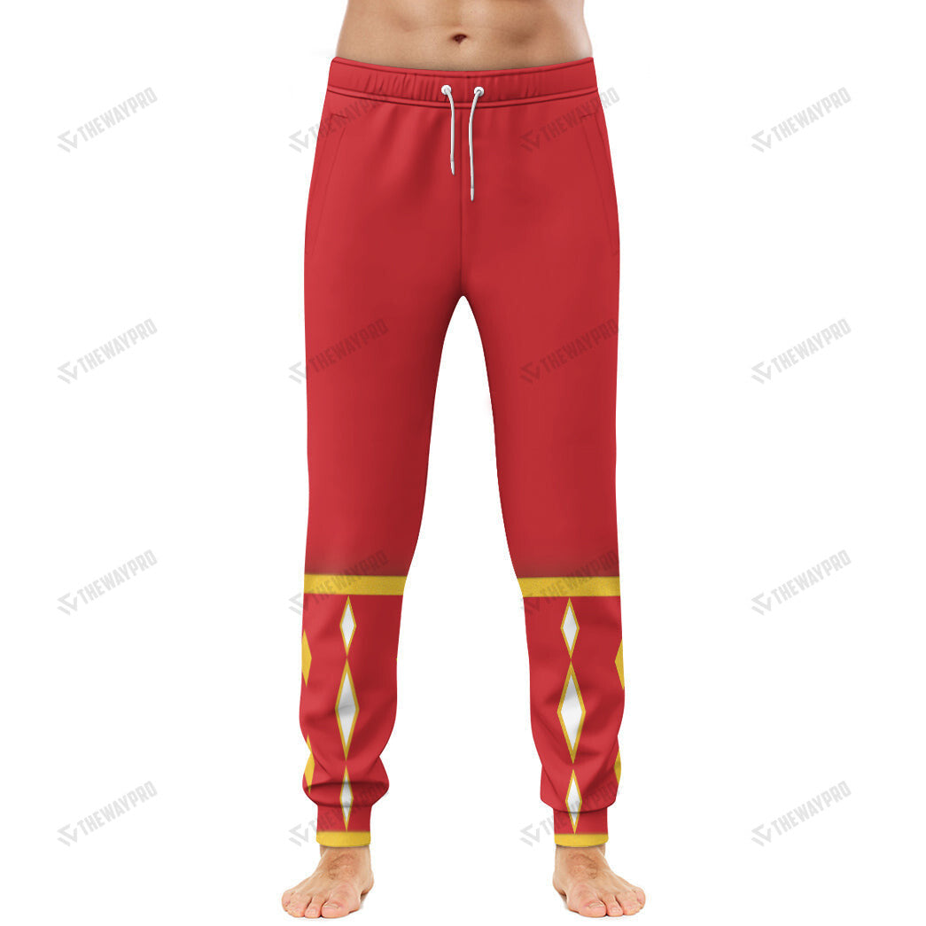 Mighty Morphin Power Ranger Ninja Rangers Red Ape Custom Sweatpants