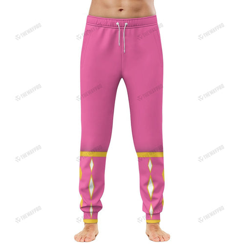 Mighty Morphin Power Ranger Ninja Rangers Pink Crane Custom Sweatpants