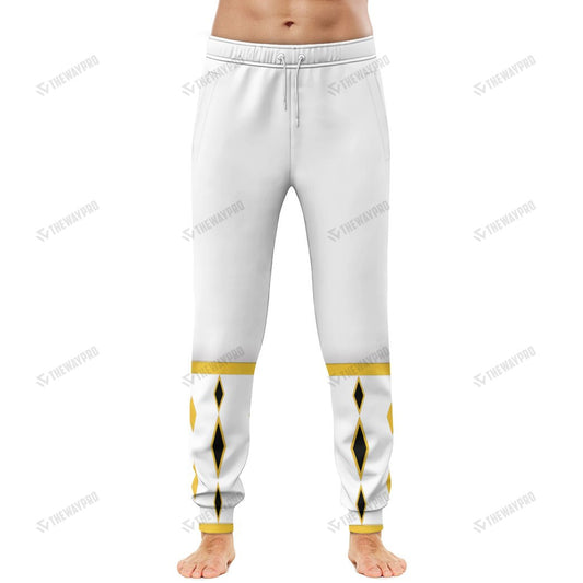 Mighty Morphin Power Ranger Ninja Rangers White Falcon Custom Sweatpants