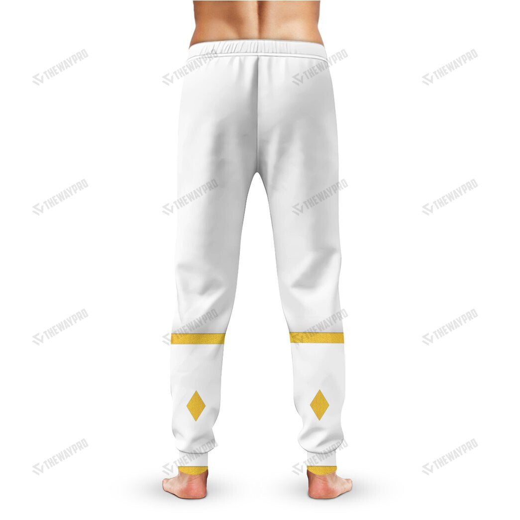 Mighty Morphin Power Ranger Ninja Rangers White Falcon Custom Sweatpants
