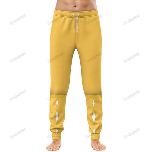 Mighty Morphin Power Ranger Ninja Rangers Yellow Bear Custom Sweatpants