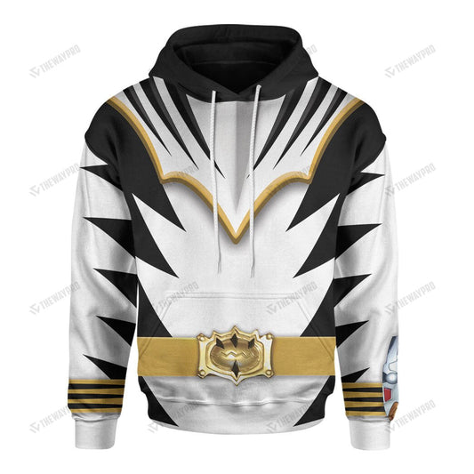 Dino Thunder White Power Rangers Custom Hoodie