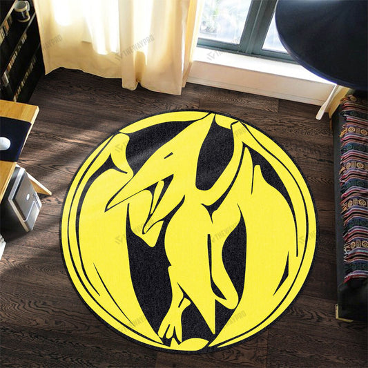 Mighty Morphin Power Rangers Pterodactyl Custom Round Carpet