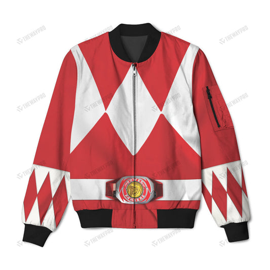Mighty Morphin Power Rangers Red Ranger Custom Bomber Jacket