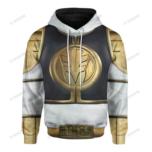 Movie Mighty Morphin White Power Rangers Custom Hoodie