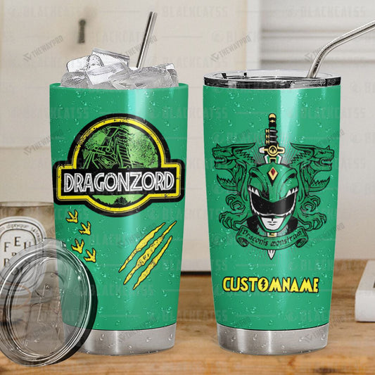 Power Rangers Mighty Morphin Dragonzord Custom Name Tumbler