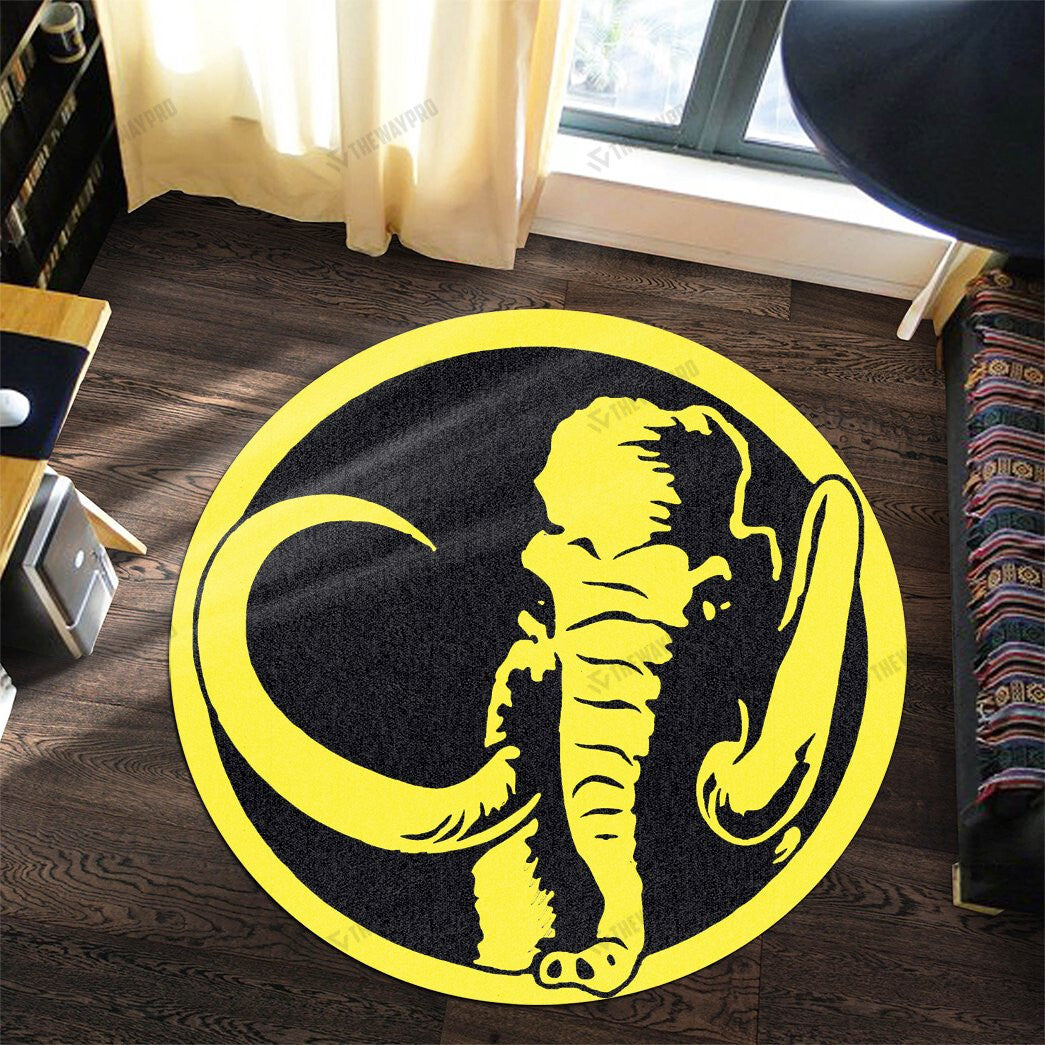 Mighty Morphin Power Rangers Mastodon Custom Round Carpet