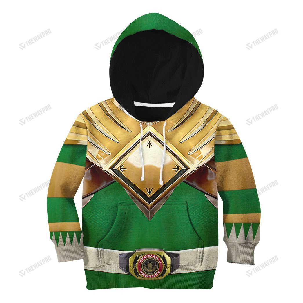 Mighty Morphin Green Power Rangers Custom Kid Apparel
