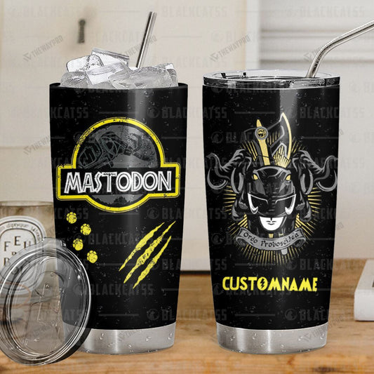 Power Rangers Mighty Morphin Mastodon Custom Name Tumbler