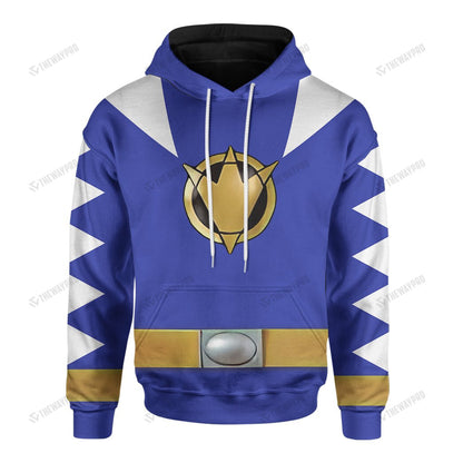 Dino Thunder Blue Power Rangers Custom Hoodie