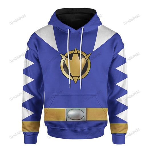 Dino Thunder Blue Power Rangers Custom Hoodie