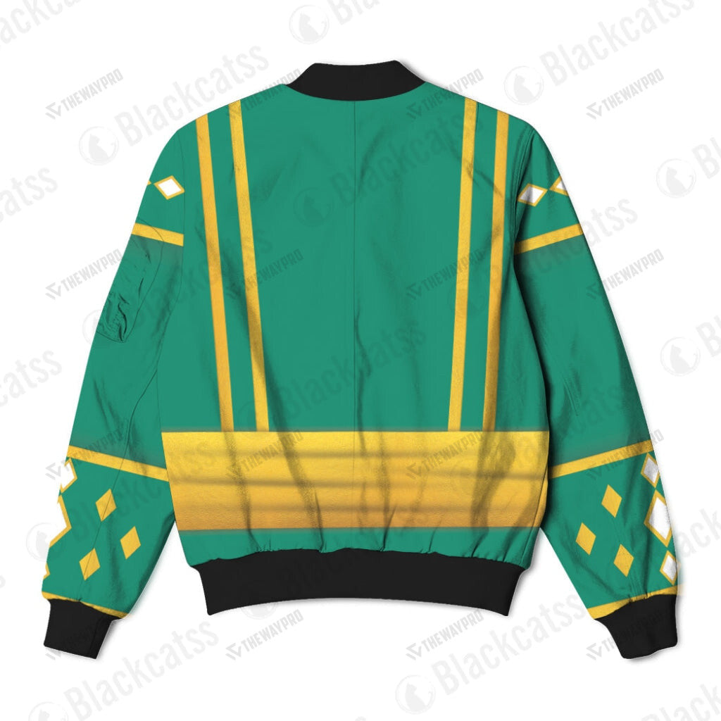 Mighty Morphin Power Ranger Ninja Rangers The Dragon Custom Bomber Jacket
