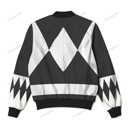 Mighty Morphin Power Rangers Black Ranger Custom Bomber Jacket