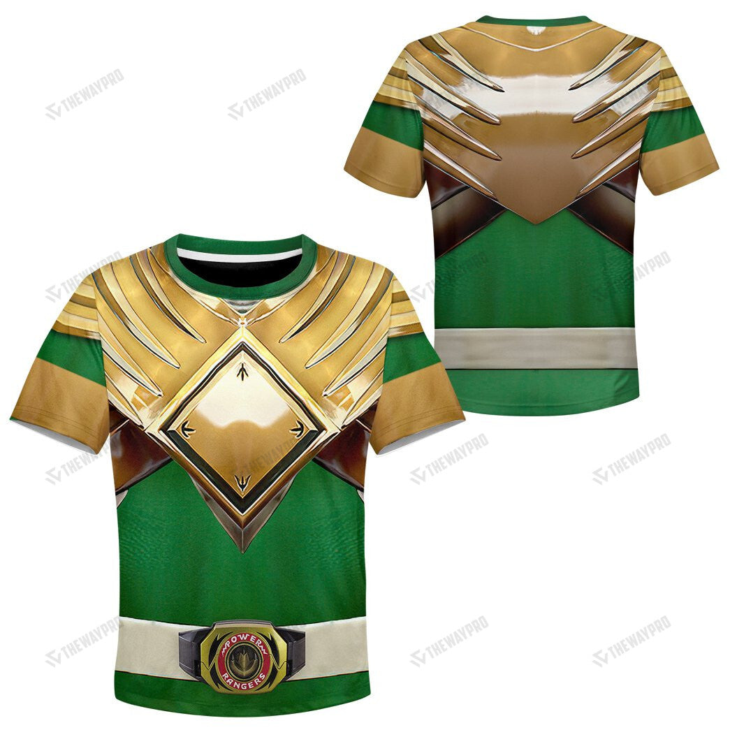 Mighty Morphin Green Power Rangers Custom Kid Apparel
