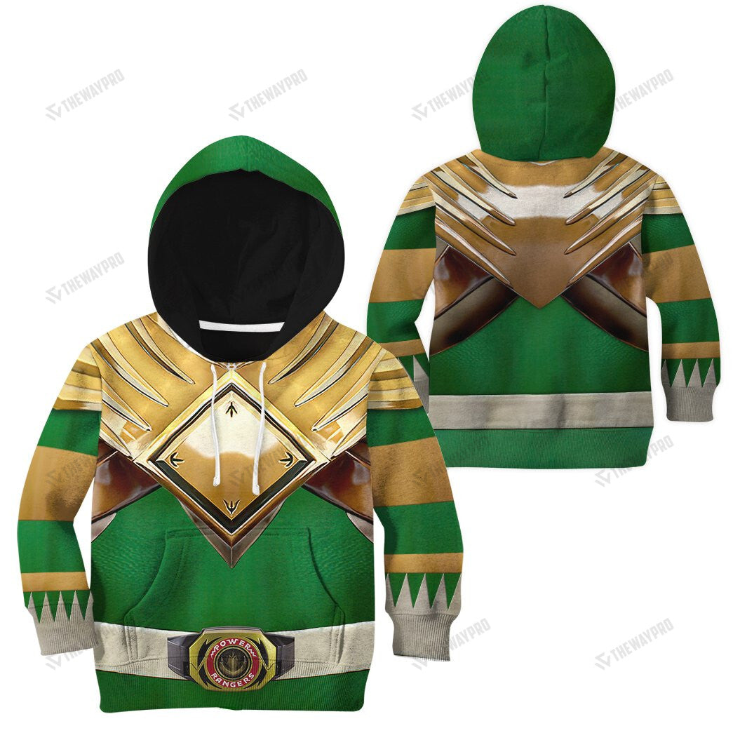 Mighty Morphin Green Power Rangers Custom Kid Apparel