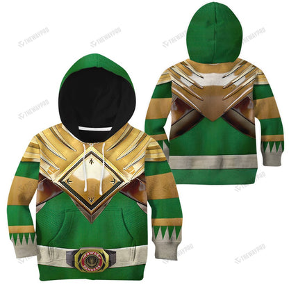 Mighty Morphin Green Power Rangers Custom Kid Apparel
