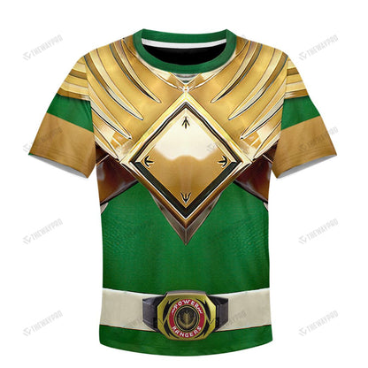 Mighty Morphin Green Power Rangers Custom Kid Apparel