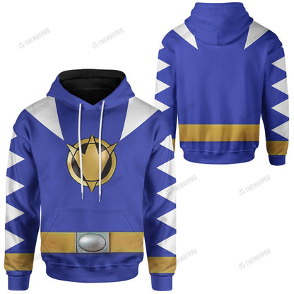 Dino Thunder Blue Power Rangers Custom Hoodie