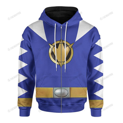 Dino Thunder Blue Power Rangers Custom Hoodie