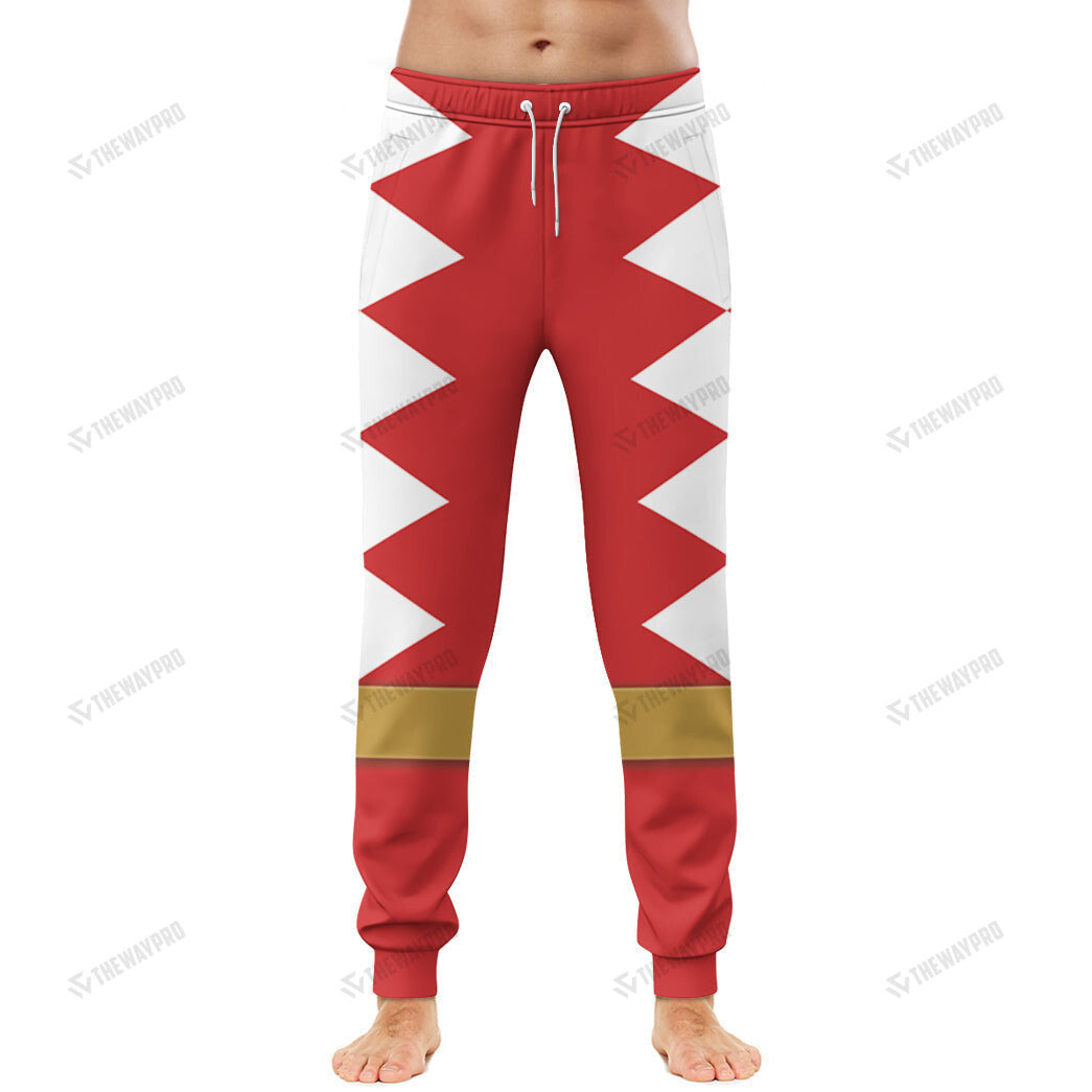 Dino Thunder Red Power Rangers Custom Sweatpants