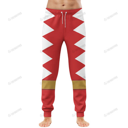 Dino Thunder Red Power Rangers Custom Sweatpants