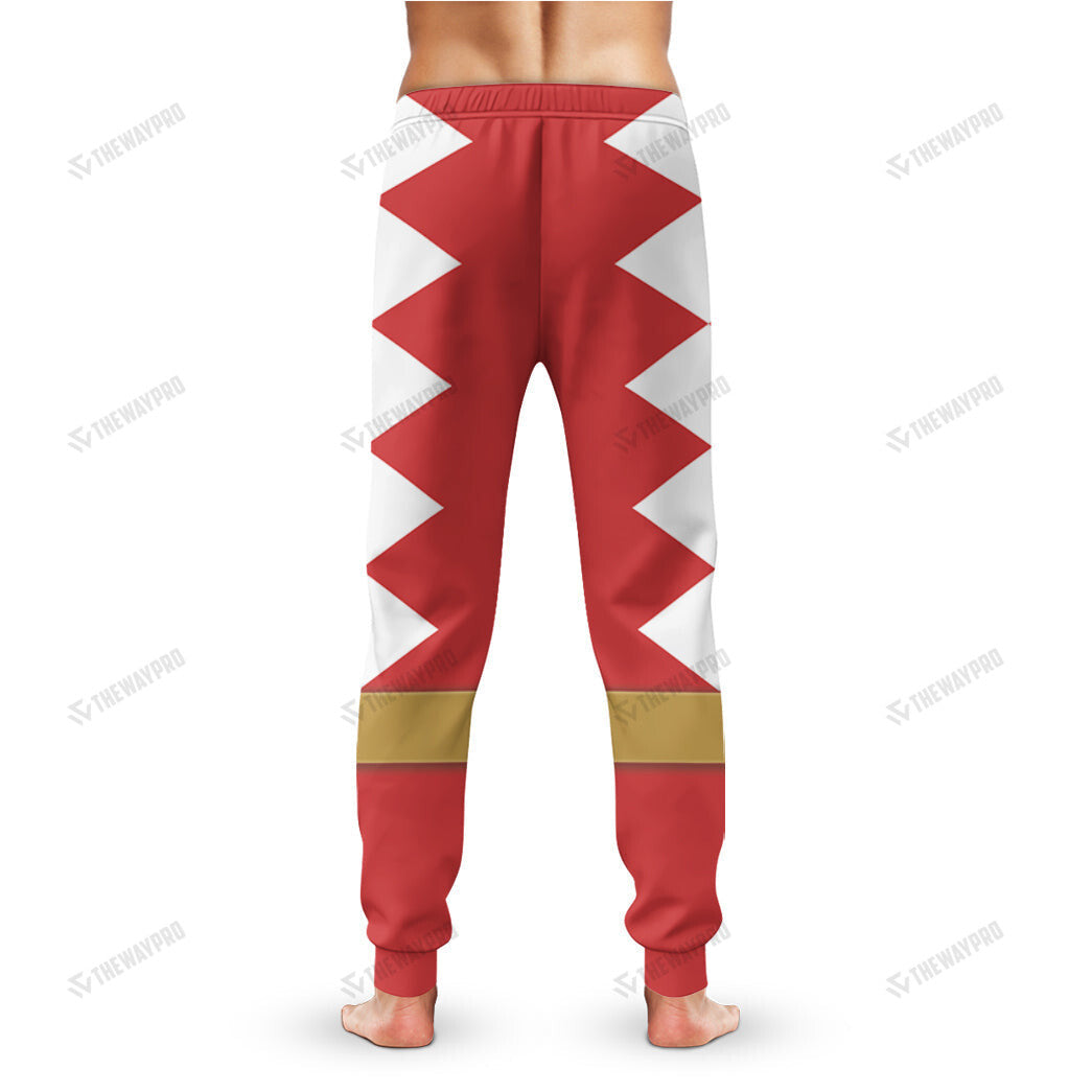 Dino Thunder Red Power Rangers Custom Sweatpants