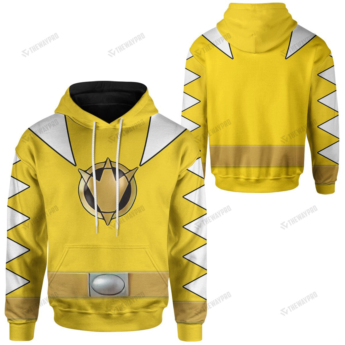 Dino Thunder Yellow Power Rangers Custom Hoodie