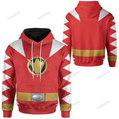 Dino Thunder Red Power Rangers Custom Hoodie