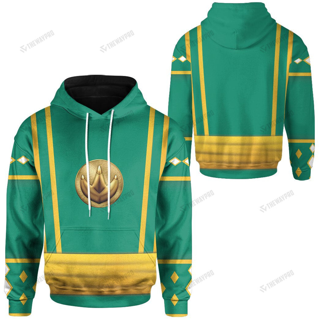 Mighty Morphin Power Ranger Ninja Rangers Green Dragon Custom Hoodie