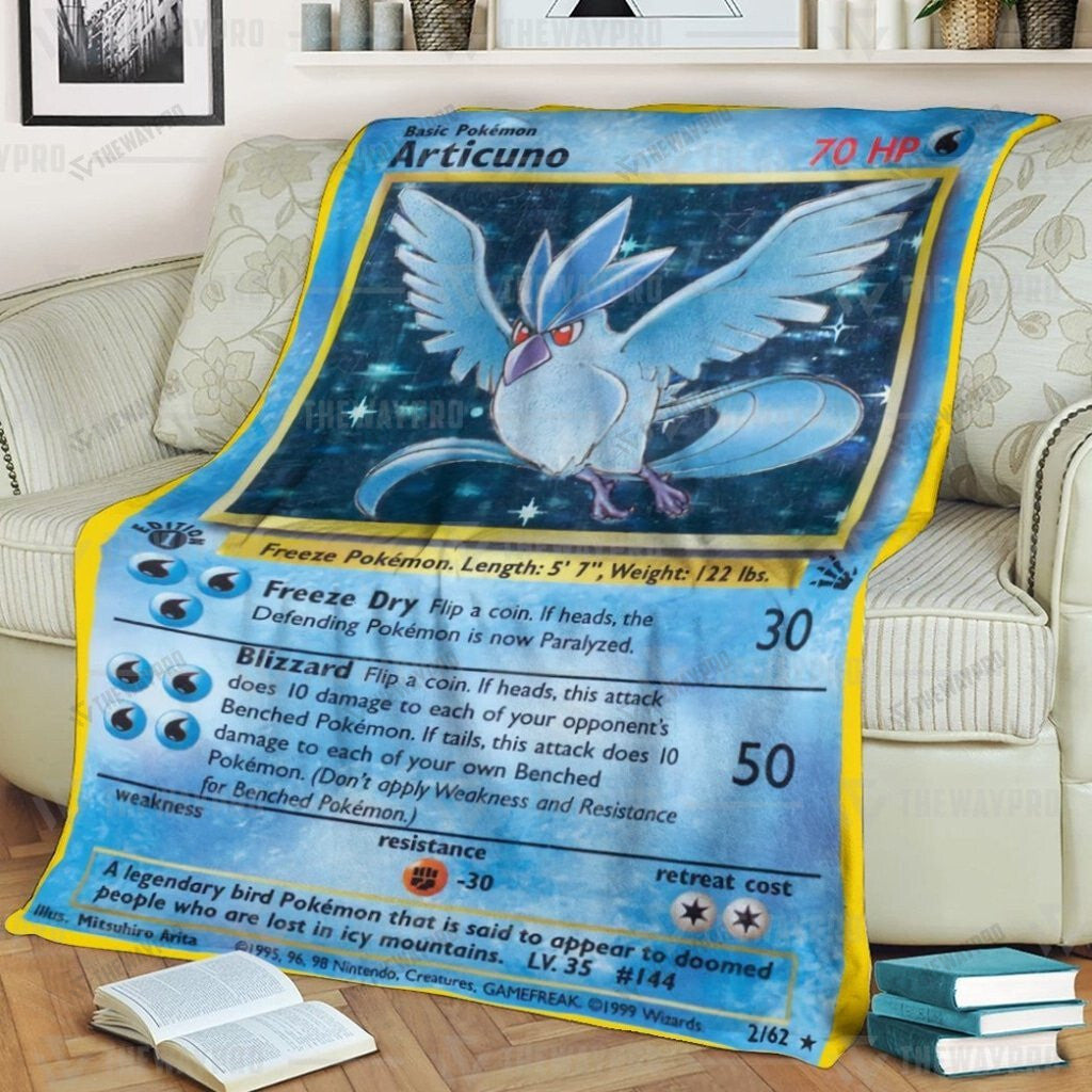 Anime Articuno Custom Soft Blanket