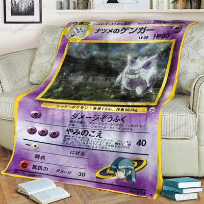 Anime Sabrina's Gengar Japanese Ver Custom Soft Blanket