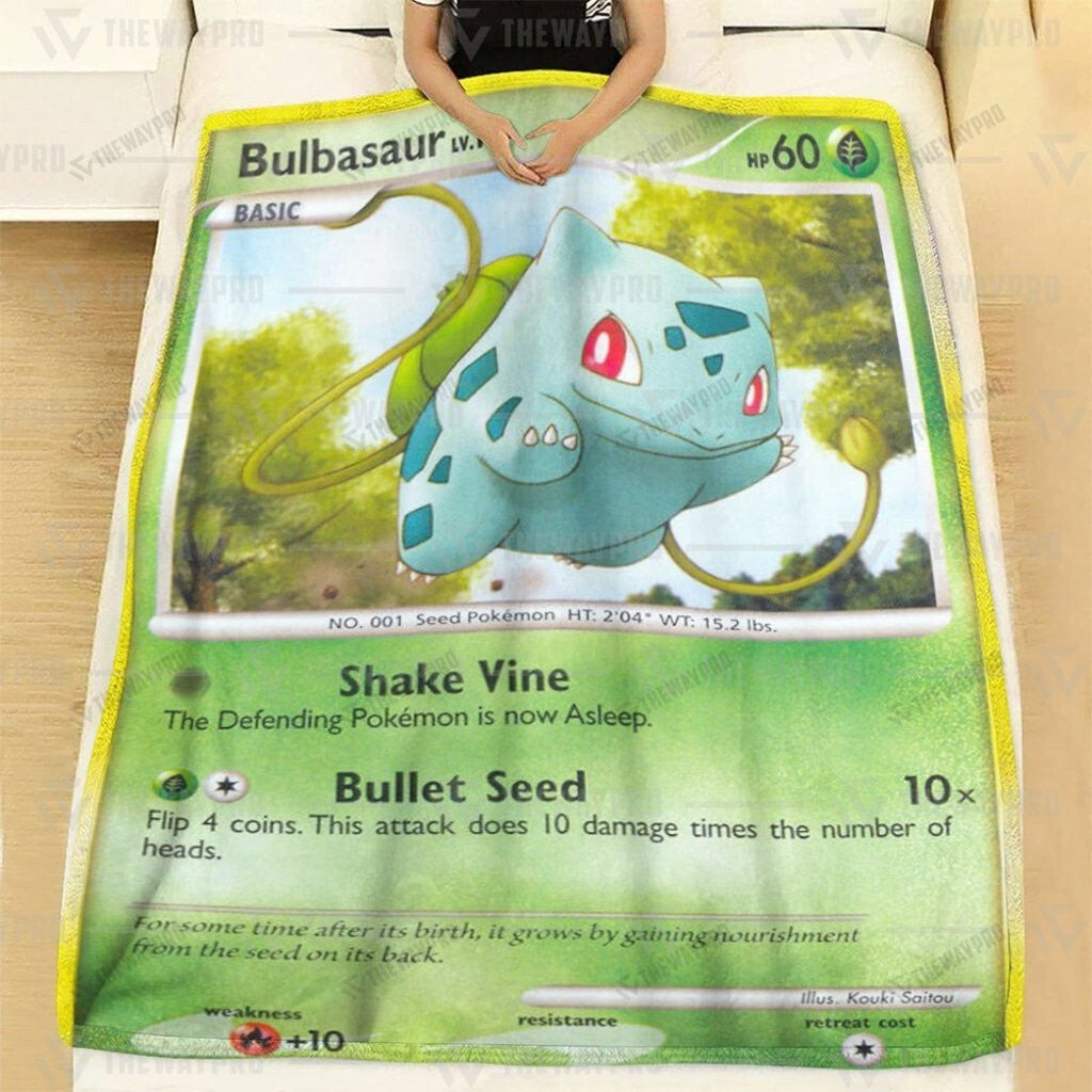 Anime Bulbasaur Secret Wonders Custom Soft Blanket
