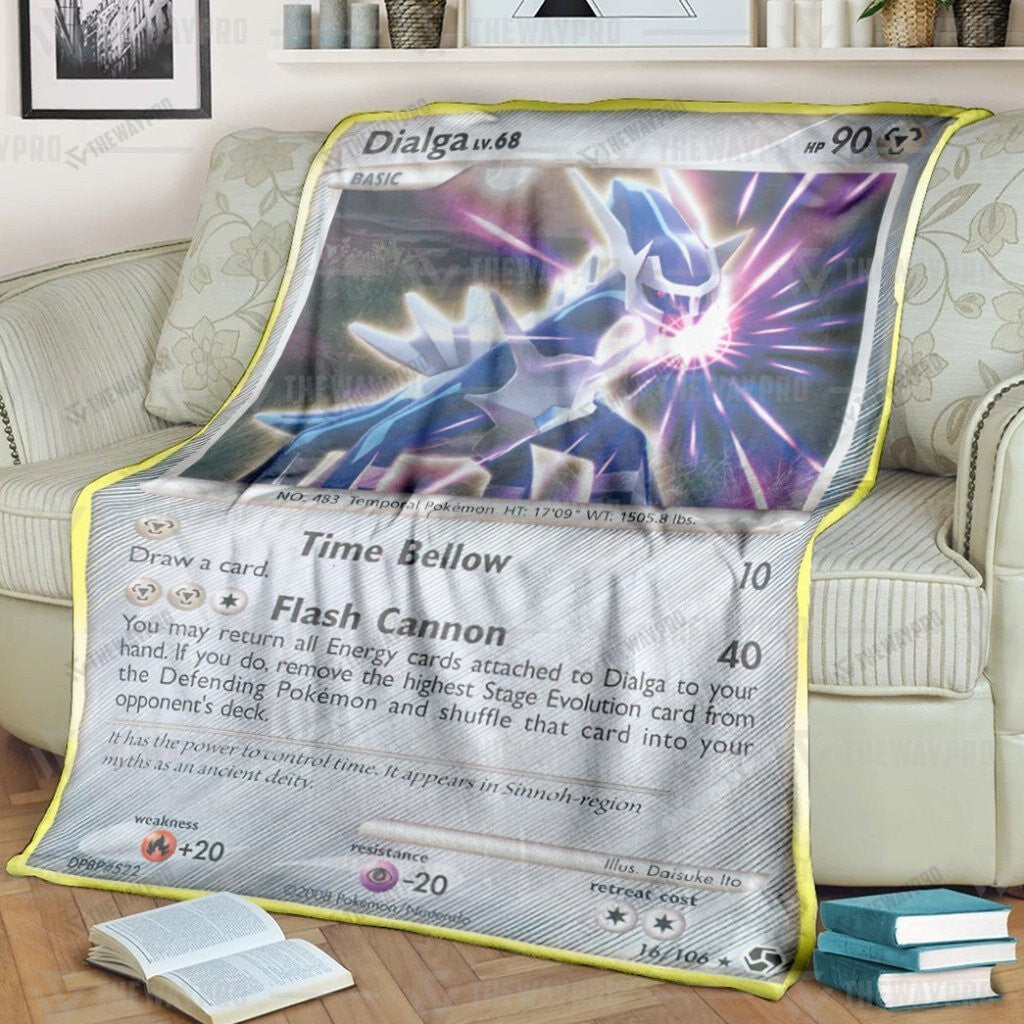 Anime Dialga Great Encounters Custom Soft Blanket