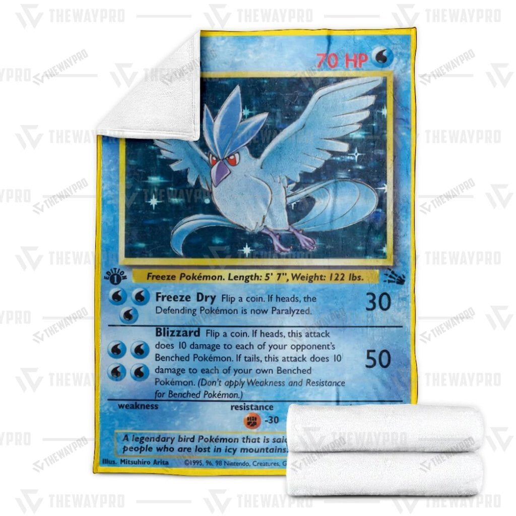 Anime Articuno Custom Soft Blanket
