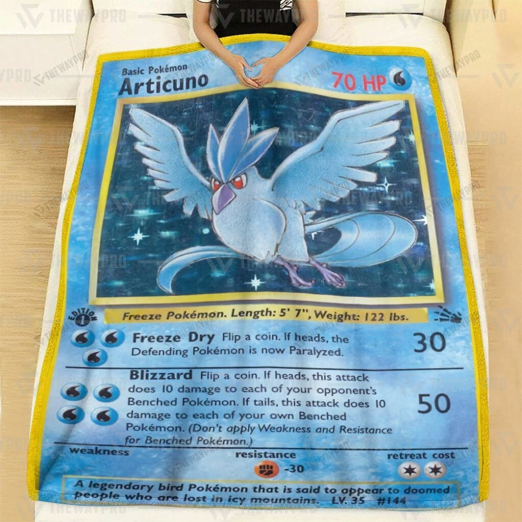 Anime Articuno Custom Soft Blanket
