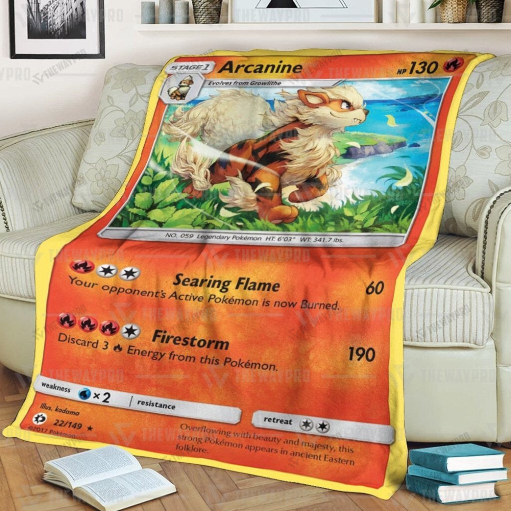 Anime Arcanine Custom Soft Blanket
