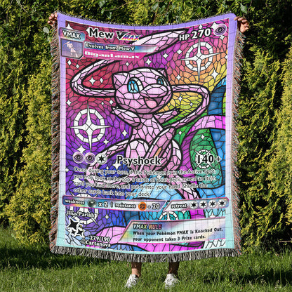 Mew Stain Glass Custom Woven Blanket