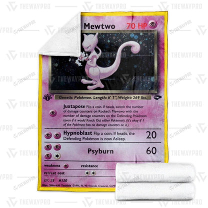 Anime Rocket's Mewtwo Custom Soft Blanket
