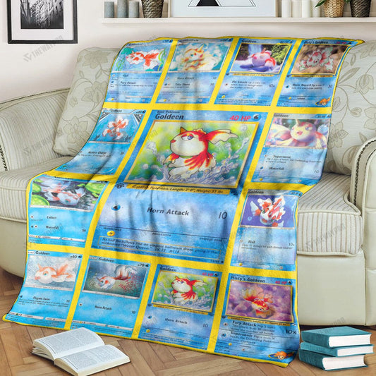 Anime Goldeen Custom Soft Blanket