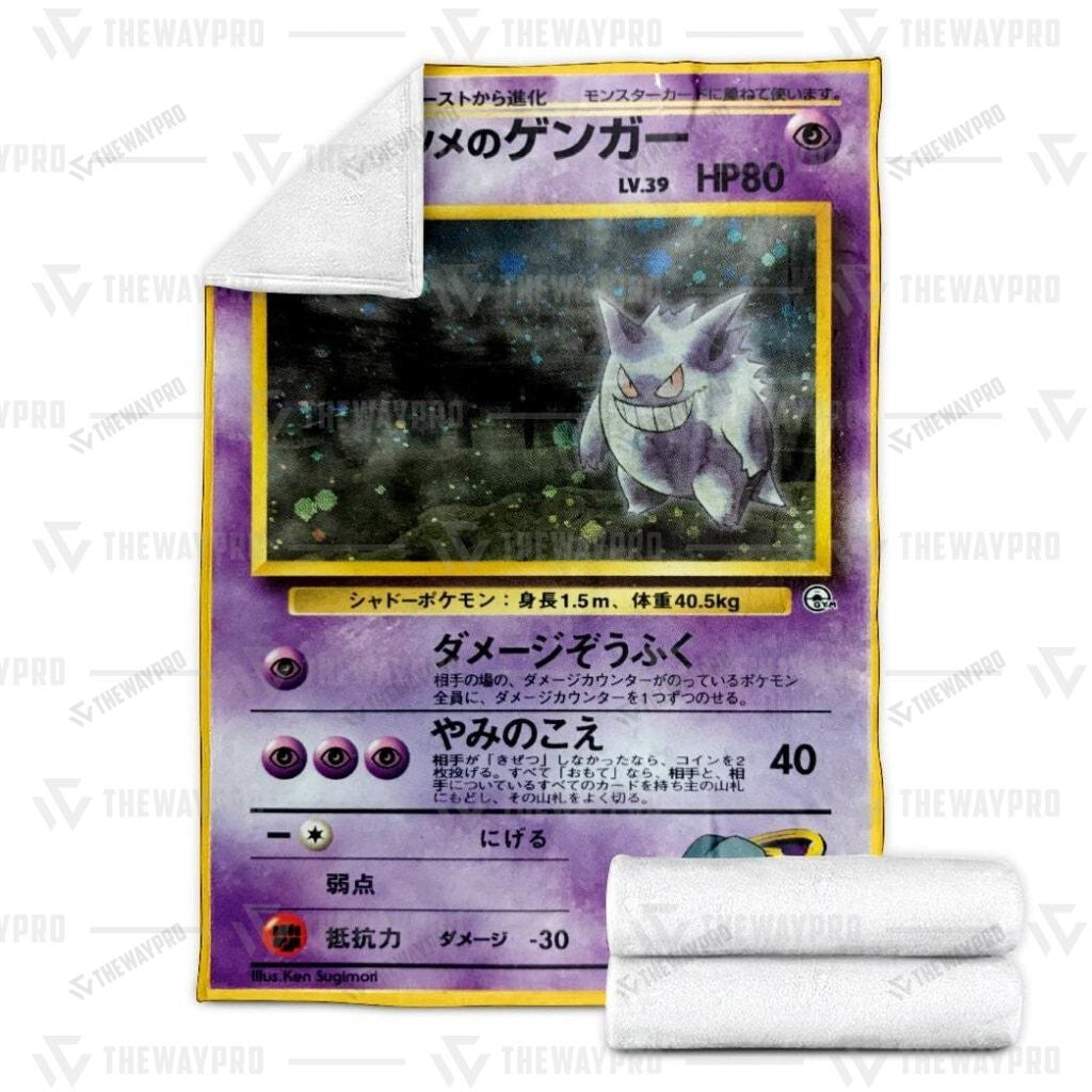 Anime Sabrina's Gengar Japanese Ver Custom Soft Blanket