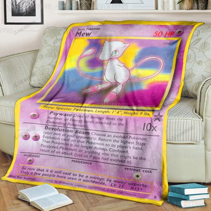 Anime Mew Wizards Black Star Custom Soft Blanket