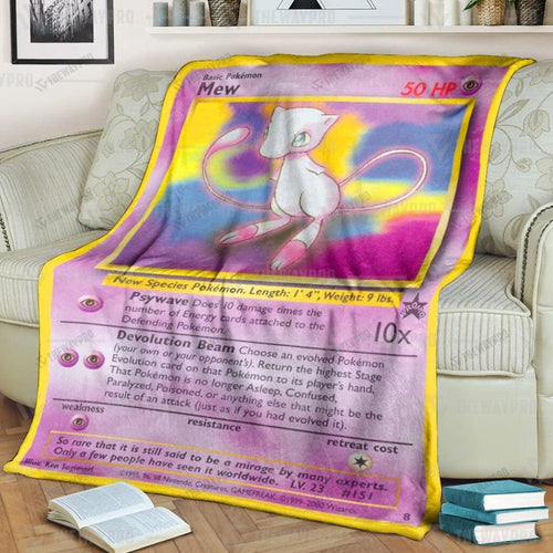 Anime Mew Wizards Black Star Custom Soft Blanket