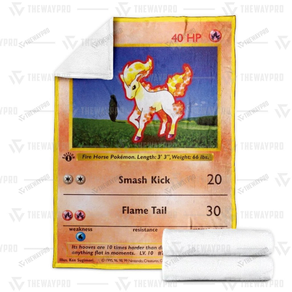 Anime Ponyta Custom Soft Blanket