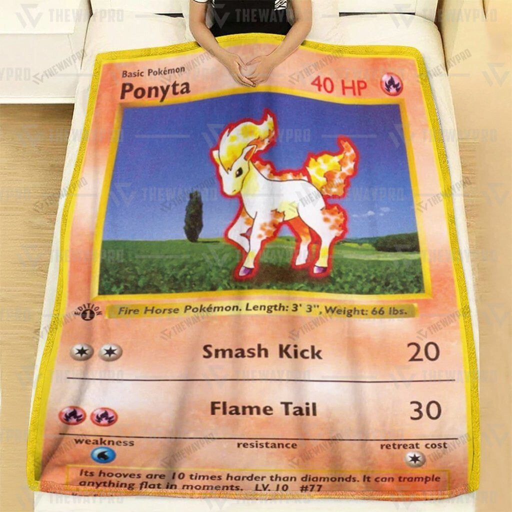 Anime Ponyta Custom Soft Blanket