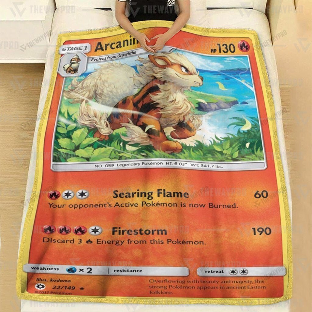 Anime Arcanine Custom Soft Blanket