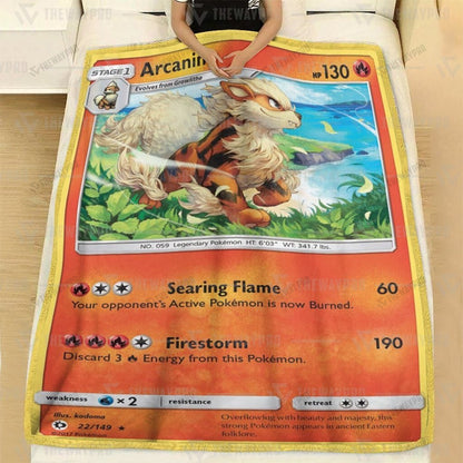 Anime Arcanine Custom Soft Blanket