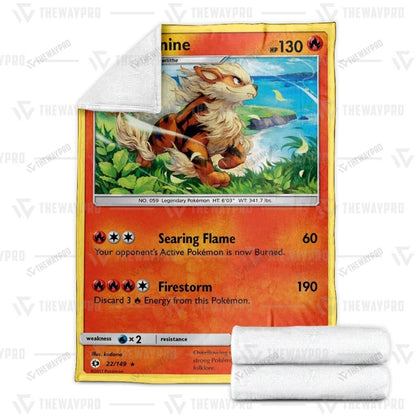 Anime Arcanine Custom Soft Blanket