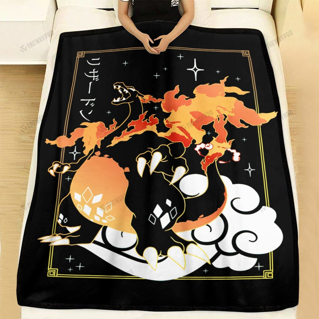 Anime Charizard VMax Soft Blanket