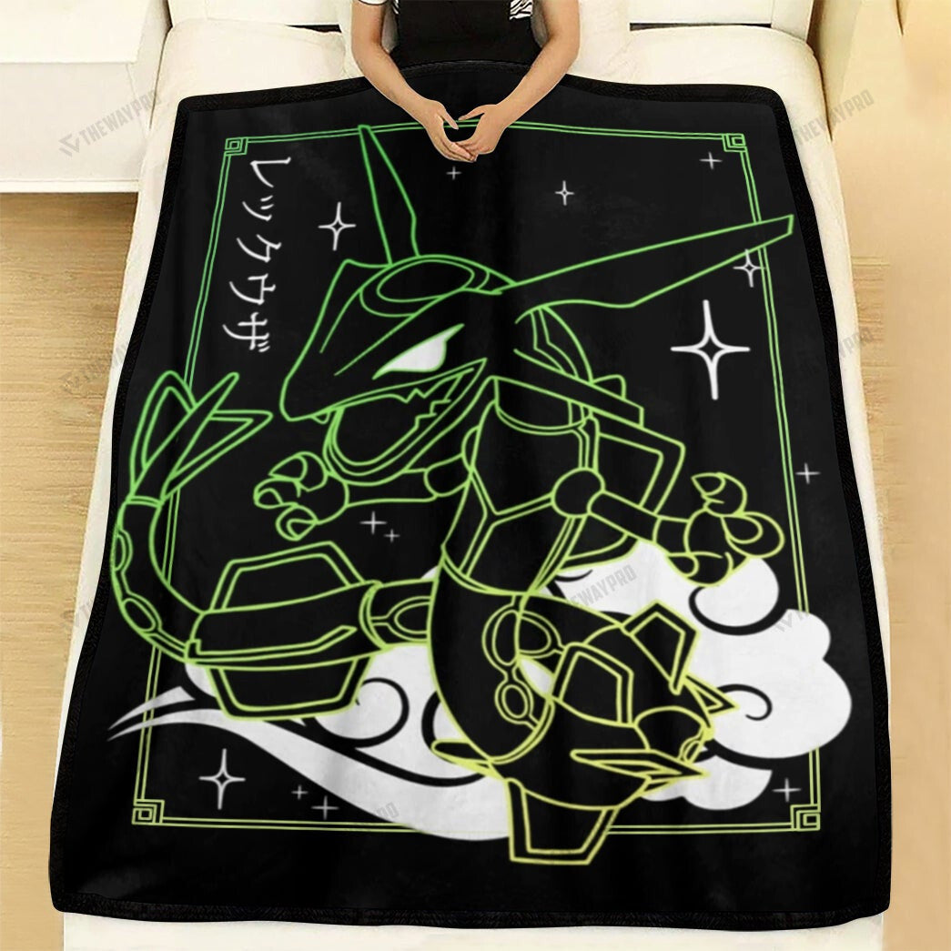 Anime Rayquaza Soft Blanket