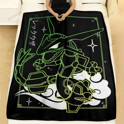 Anime Rayquaza Soft Blanket